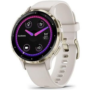 Garmin Venu 3S GPS-smartwatch voor sport en gezondheid, zacht goud met ivoorkleurige armband