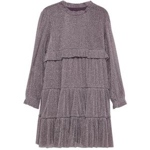 s.Oliver Junior 2156227 Gebreide jurk met glittergaren voor meisjes, 4892
