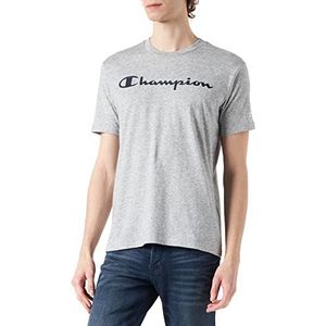 Champion American Classics T-shirt voor heren met groot logo, Grigio Melange
