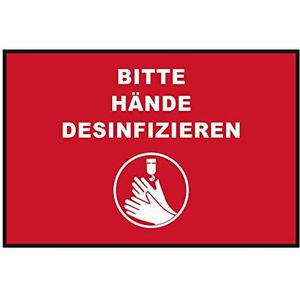 Novus Waarschuwingsbord ""handdesinfecteren"" (liggend formaat 60 x 90 cm) rood met wit opschrift