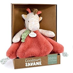 Doudou et Compagnie - Colors Savane - knuffeldier giraffe - beige - 25 cm - cadeau voor geboorte - DC4073
