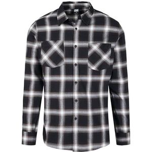 Urban Classics Casual overhemd voor heren, meerkleurig (zwart/wit 00826)