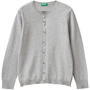United Colors of Benetton Cardigan trui voor kinderen en meisjes, Medium Heather Grey 501