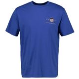GANT Reg Archive Shield Emb Ss T-shirt voor heren, Lichtblauw