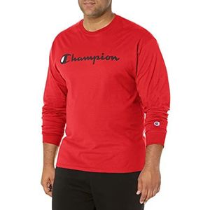 Champion Classic Jersey T-shirt met lange mouwen voor heren (1 stuk), scharlakenrood Y06794