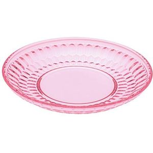 Villeroy & Boch - Boston Coloured salade bord rosé - Decoratief bord voor salades en desserts met roze accent - Kristalglas