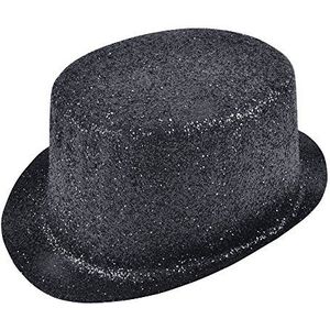 Bristol Novelty BH084 Unisex pailletten hoed voor volwassenen, zwart, Eén maat