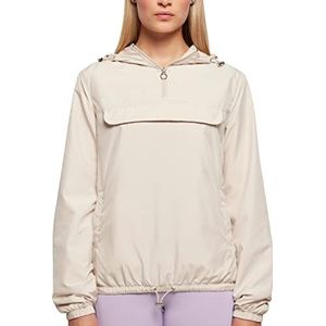 URBAN CLASSICS Dames windjack, regenjas met kap, waterdicht, dames, lange mouwen, licht, waterafstotend, verschillende kleuren, XS-5XL, Beige