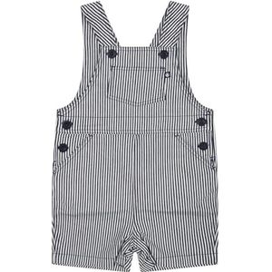 Petit Bateau A09o9 Korte tuinbroek voor baby's, jongens, 1 stuk, Blauw/Wit