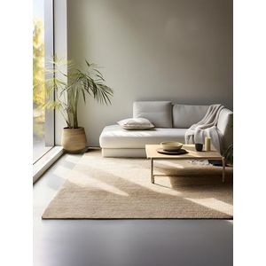 Hanse Home Vloerkleed voor de woonkamer, natuur, 100% jute, handgeweven, milieuvriendelijk, natuurlijke boho-vezels, voor woonkamer, slaapkamer, eetkamer, natuurlijk goud, 80 x 150 cm