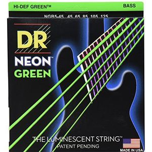 DR Strings NEON 45-125 snaren voor basgitaar, groen
