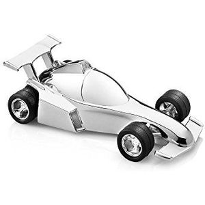 Spaarpot racewagen zilver 15,4 x 7,2 x 4,8 cm