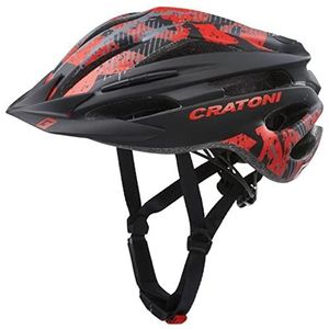 Cratoni Pacer Unisex fietshelm voor volwassenen, zwart/rood, mat, maat XS (50-55 cm)