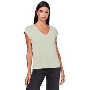 Vero Moda Vmfilli Ss T-shirt met V-hals voor dames, Ivoor (Reseda)