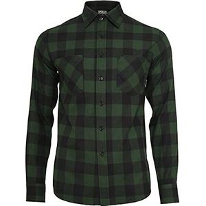 Urban Classics Gecontroleerd flanellen shirt TB297 heren overhemd, meerkleurig (l/bos), 3XL grote maten