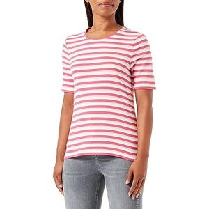 Maerz T-shirt à col rond pour femme - Manches 1/2, Fl Pink/Offwhi/Pinkp, 46