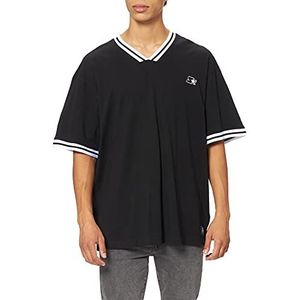 STARTER BLACK LABEL Basic sportshirt voor heren, Zwart/Wit