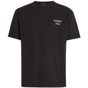 Tommy Jeans Tjm Reg Corp Tee Ext gebreide tops S/S heren, Zwart