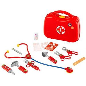 Theo Klein 4383 dokterskoffer, met 14 accessoires incl. stethoscoop, thermometer, spuit, en praktische handgreep, speelgoed voor kinderen vanaf 3 jaar