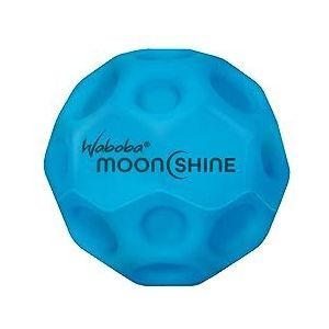 Waboba Moonshine Ball, lichtgevende maanbal, zeer veerkrachtig, fosforescerend, extra veerkrachtige aardbal - blauw - 60 x 60 x 60 mm