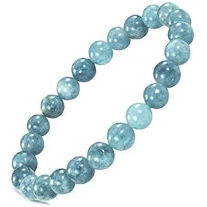 Aquamarijn edelsteen armband voor vrouwen mannen en meisjes, elastisch, verstelbaar, natuursteen, azul, aquamarijn, Natuursteen aquamarijn, azul, blauw (Aquamarine)