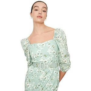 Trendyol Polyester jurk bont standaard 40 meerkleurig 68, Meerkleurig