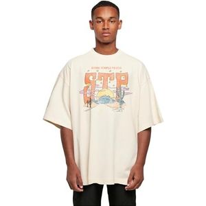 Merchcode Stone Temple Pilots T-shirt voor heren - Desert Highway Huge Tee - Oversized Fit - 100% katoen - Maat 4XL, Wit zand, 4XL, Wit zand