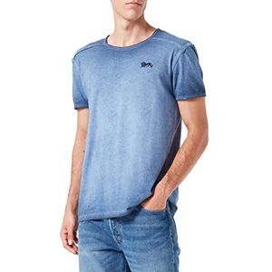Lonsdale Portskerra T-shirt voor heren, blauw, uitgewassen, XXL, Delavé blauw