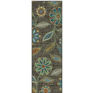 Maples Rugs Reggie Floral tapijtloper, antislip, wasbaar, 4,5 x 1,5 m