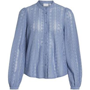 Vila Dames kanten overhemd, coronet blauw, XL, Coronet Blauw
