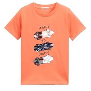 TOM TAILOR T-shirt voor jongens, 37178 - Levendig koraal