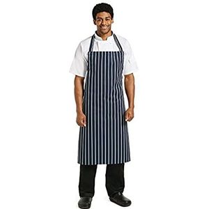 Whites Chefs Apparel schort van polyester katoenmix, gestreept, maat XL, marineblauw, Navy / Wit