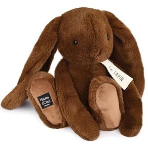 HISTOIRE D'OURS - Pluche konijn – collectie LE LAPIN – kleur koffie – metgezel zachtheid en knuffel Infinis – 32 cm – Onvergetelijk cadeau-idee voor kleine en grote kinderen – HO3250