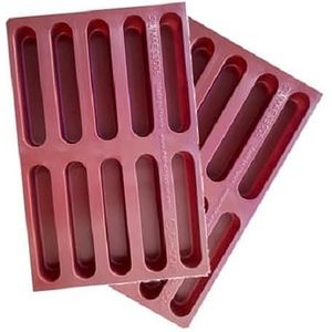 Maé Innovation siliconen vorm 18 x 28 cm – 10 vingers madeleines – voor mueslirepen, koekjes, chocoladeverlichting, anti-aanbaklaag, 100% premium, geproduceerd in Frankrijk