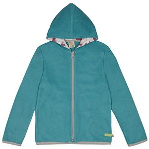 loud + proud Gots gecertificeerde fleece jas voor jongens en meisjes, uniseks, Topaas