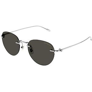 Montblanc MB0239S-001 51 Sunglass Man Metal zonnebril, sport, zwart, één maat