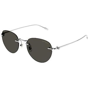 Montblanc MB0239S-001 51 Sunglass Man Metal zonnebril, sport, zwart (zwart), één maat