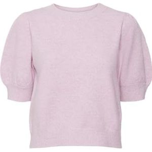 VERO MODA Vmdoffy Ga Noos trui met ronde hals, 2/4, sweatshirt voor dames, Pastel lavendel - Details: gemengd