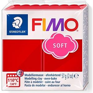 FIMO 8020-2 P boetseerklei, zacht, rood, 57 g