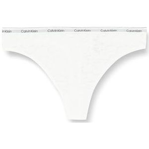 Calvin Klein High Leg Thong 000QD5051E String Blanc (White), 3XL Plus Femme, Blanc (White), 3XL grande taille