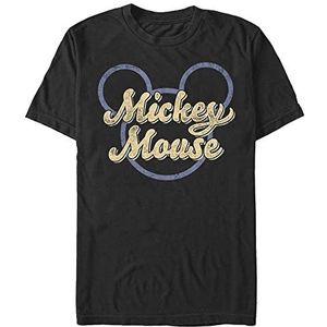 Disney Mickey & Friends Micky Script Organic T-shirt korte mouwen zwart XXL, SCHWARZ
