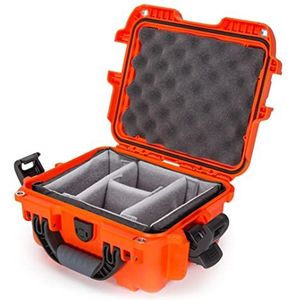 Nanuk 905 harde koffer, waterdicht, met gevoerde scheidingswanden, oranje