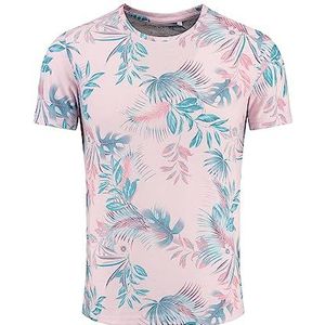 KEY LARGO Palermo Round T-shirt voor heren, Roze (1330)