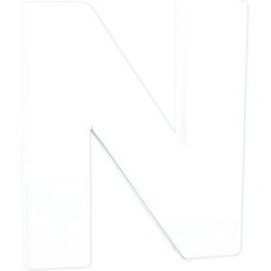 Décopatch - Ref AC743C - Alfabet van papier-maché - Kleine letter ""N"" - Plezier om te decoreren met decopatch-papier, lijm en lak, 1,5 x 10,5 x 12 cm - Wit
