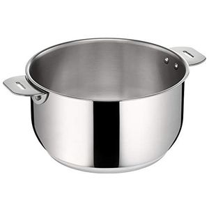 Lagostina Salvaspazio steelpan, 14 cm, roestvrij staal 18/10, hoogwaardig, stapelbaar, voor alle warmtebronnen, inclusief inductie + oven, eenvoudig op te bergen, gemaakt in Italië 012132031014