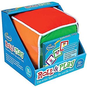 ThinkFun 76479 Roll & Play – het eerste spel voor jou en je kind, een leuke pluche dobbelsteen met verschillende acties voor jou en je kind vanaf 18 maanden