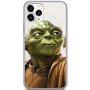 Origineel en officieel gelicentieerd Star Wars Yoda iPhone 11 Pro Max hoesje case cover telefoonhoesje precies in de vorm van de smartphone, siliconen hoes, gedeeltelijk transparant