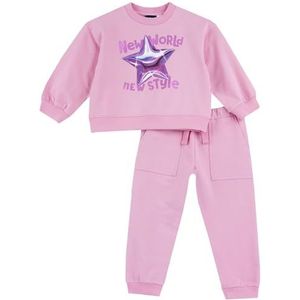 Chicco, Completo tuta due pezzi: felpa e broek, meisje, beige, 10 A, ontworpen in Italië, Roze (1)