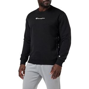 Champion Legacy American Tape-Powerblend Sweat-shirt en polaire à col rond pour homme, noir, XL
