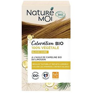 Naturé Moi - Plantaardige kleuring – goudblond haarkleur – biologische haarkleur – met biologische camelina-olie uit Limousin – 100% plantaardig – 100% natuurlijke oorsprong – gemaakt in Frankrijk